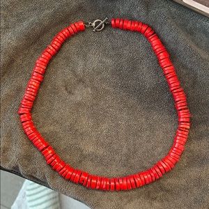 Solid, genuine coral necklace